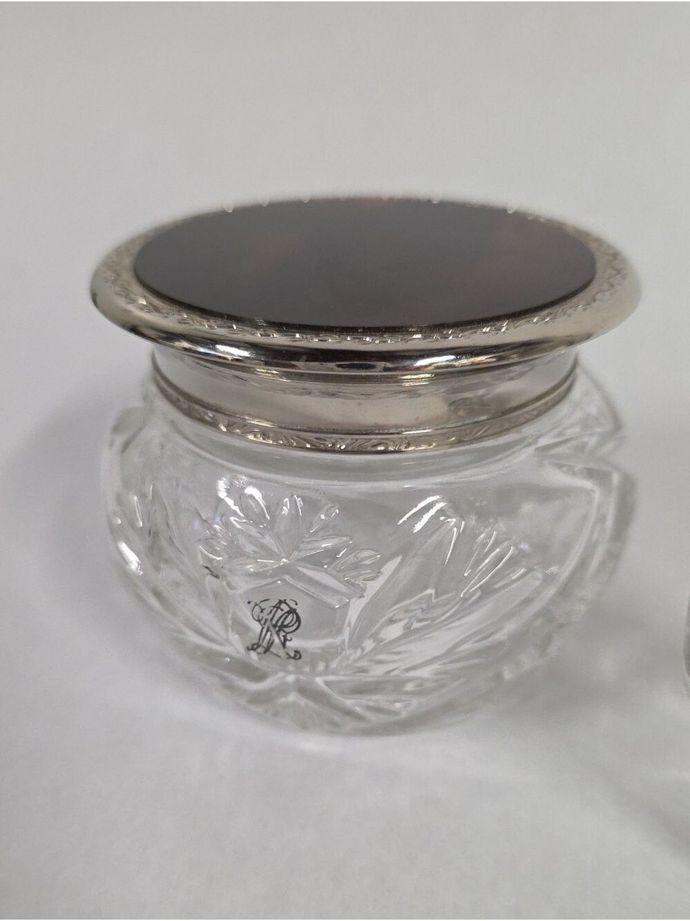 Vintage Ralph Lauren Safari Vanity Jars, (3) Pieces, Cut Crystal Containers - Picture 8 of 16